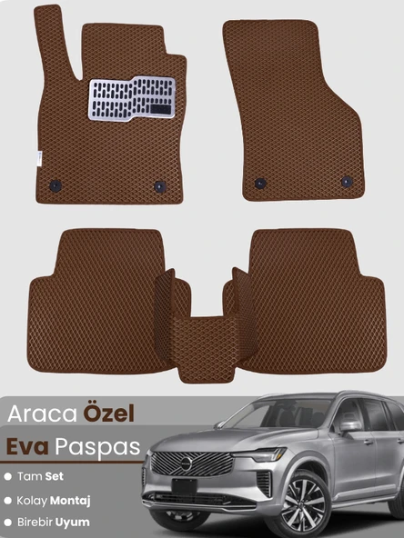 VOLVO XC90 (2014-2025)Uyumlu EVA Paspas Tam Set–Oto Paspas,Araca Özel,Tam Koruma,Kolay Montaj ürün görseli 1