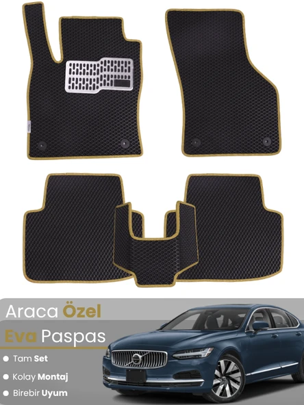 VOLVO S90 (2016-2025) Uyumlu EVA Paspas Tam Set–Oto Paspas,Araca Özel,Tam Koruma,Kolay Montaj ürün görseli 1