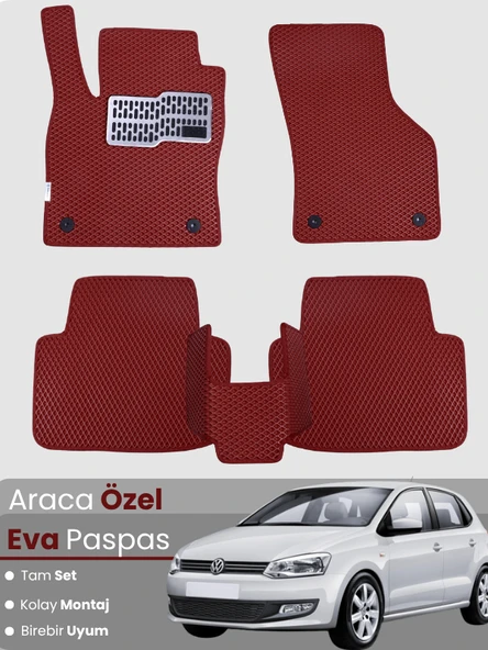 VOLKSWAGEN POLO (2009-2017) Uyumlu EVA Paspas Tam Set–Oto Paspas,Araca Özel,Tam Koruma ürün görseli 1