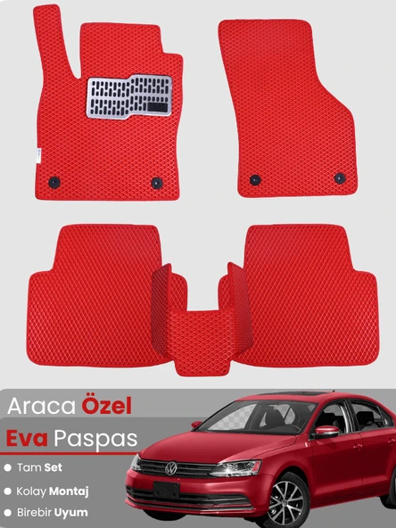 VOLKSWAGEN JETTA (2011-2018) Uyumlu EVA Paspas Tam Set–Oto Paspas,Araca Özel,Su Geçirmez ürün görseli 1