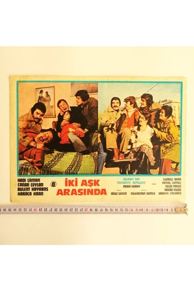 SANAT TACİRİ Büyük Boy Yeşilçam Film Kartpostalı Al Iki Aşk Arasında Bülent Kayabaş ürün görseli 1