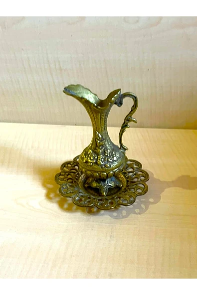 SANAT TACİRİ ANTİKA DÖKÜM PİRİNÇ SÜRAHİ MİNYATÜR SÜRAHİ NO 56U ürün görseli 1