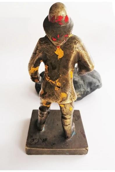 SANAT TACİRİ 2 Kg Ağırlığında Pirinç Itfaiyeci Biblo Pirinç Heykel Pirinç Biblo ürün görseli 1