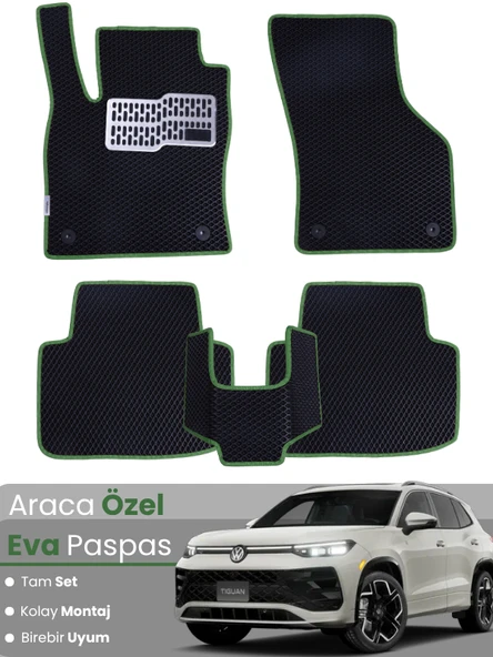 VOLKSWAGEN TİGUAN (2024-2025) Uyumlu EVA Paspas Tam Set–Oto Paspas,Araca Özel,Tam Koruma ürün görseli 1