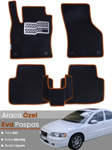 VOLVO S60 (2001-2010) Uyumlu EVA Paspas Tam Set–Oto Paspas,Araca Özel,Tam Koruma,Kolay Montaj ürün görseli 1