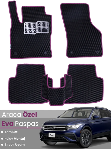 VOLKSWAGEN TİGUAN (2020-2023) Uyumlu EVA Paspas Tam Set–Oto Paspas,Araca Özel,Tam Koruma ürün görseli 1