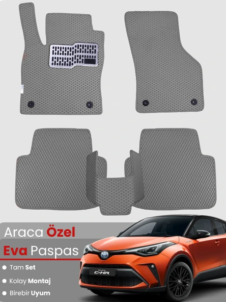 TOYOTA C-HR HYBRİD (2023-2025) Uyumlu EVA Paspas Tam Set–Oto Paspas,Araca Özel,Kolay Montaj ürün görseli 1