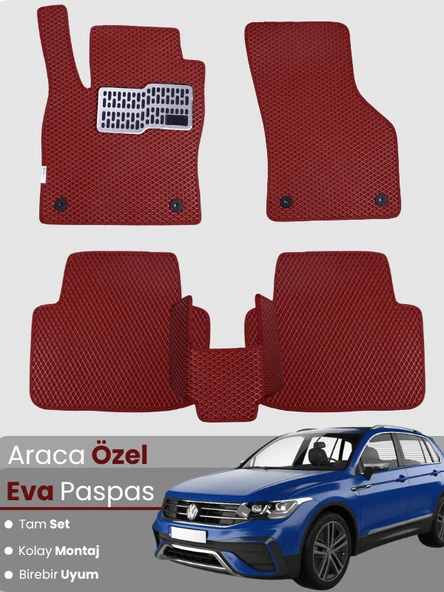 VOLKSWAGEN TİGUAN ALLSPACE (2016-2023) Uyumlu EVA Paspas Tam Set–Oto Paspas,Araca Özel ürün görseli 1