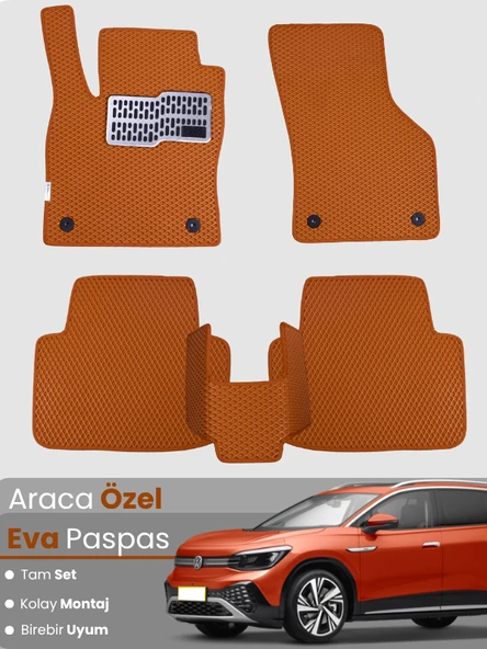 VOLKSWAGEN ID6 (2021-2025) Uyumlu EVA Paspas Tam Set–Oto Paspas,Araca Özel,Su Geçirmez ürün görseli 1