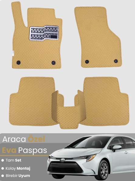 TOYOTA COROLLA BENZİNLİ SEDAN (2019-2025) Uyumlu EVA Paspas Tam Set–Oto Paspas ürün görseli 1