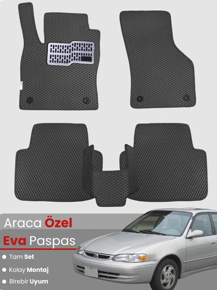 TOYOTA COROLLA E110 (1998-2002) Uyumlu EVA Paspas Tam Set–Oto Paspas,Kolay Montaj,Araca Özel ürün görseli 1
