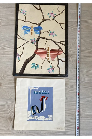 SANAT TACİRİ 2 ADET SULU BOYA RESİM KAĞIT ÜZERİ SULU BOYA RESİMLER ürün görseli 1
