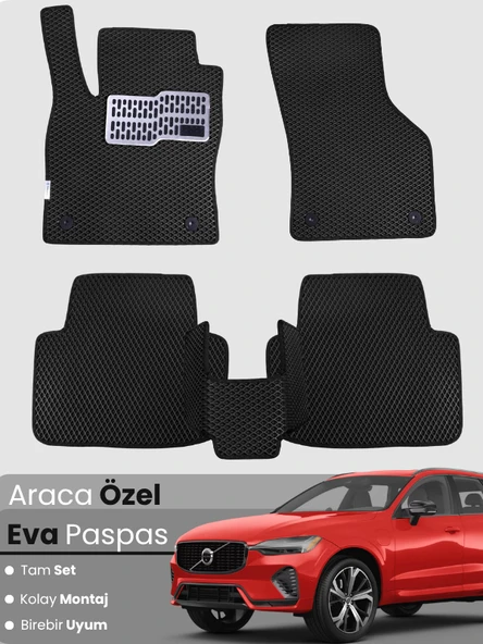 VOLVO XC60 BENZİNLİ (2021-2025) Uyumlu EVA Paspas Tam Set–Oto Paspas,Araca Özel,Tam Koruma ürün görseli 1