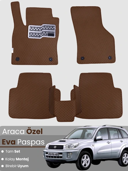 TOYOTA RAV4 (2005-2012) Uyumlu EVA Paspas Tam Set–Oto Paspas,Araca Özel,Su Geçirmez ürün görseli 1