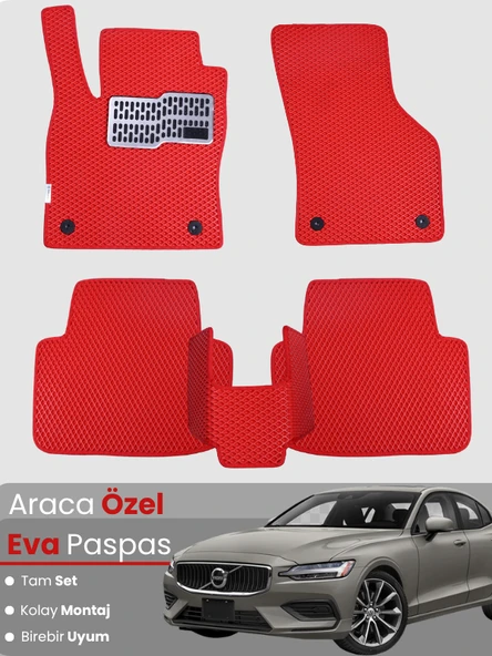 VOLVO S60 (2019-2025) Uyumlu EVA Paspas Tam Set–Oto Paspas,Araca Özel,Tam Koruma,Kolay Montaj ürün görseli 1