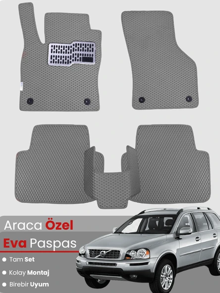 VOLVO XC90 (2002-2014) Uyumlu EVA Paspas Tam Set–Oto Paspas,Araca Özel,Tam Koruma,Kolay Montaj ürün görseli 1