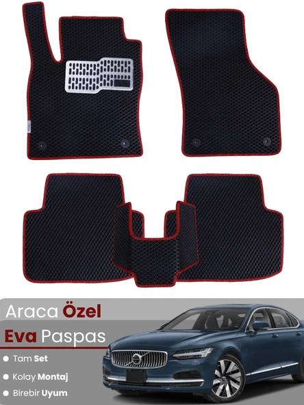 VOLVO S90 (2016-2025) Uyumlu EVA Paspas Tam Set–Oto Paspas,Araca Özel,Tam Koruma,Kolay Montaj ürün görseli 1