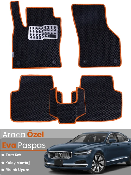 VOLVO S90 (2016-2025) Uyumlu EVA Paspas Tam Set–Oto Paspas,Araca Özel,Tam Koruma,Kolay Montaj ürün görseli 1