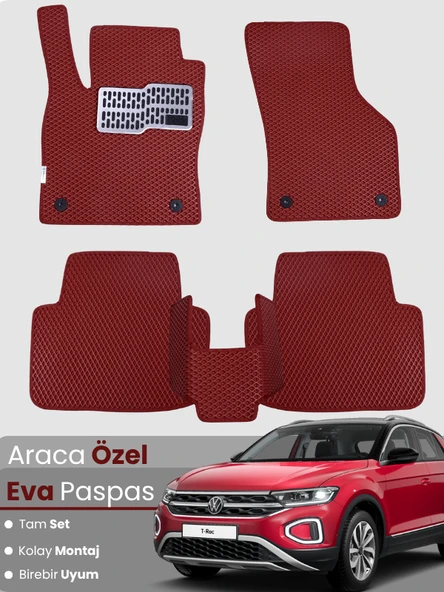 VOLKSWAGEN T-ROC (2017-2025) Uyumlu EVA Paspas Tam Set–Oto Paspas,Araca Özel,Tam Koruma ürün görseli 1