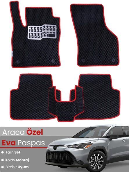 TOYOTA COROLLA CROSS HYBRİD (2021-2025) Uyumlu EVA Paspas Tam Set–Oto Paspas ürün görseli 1