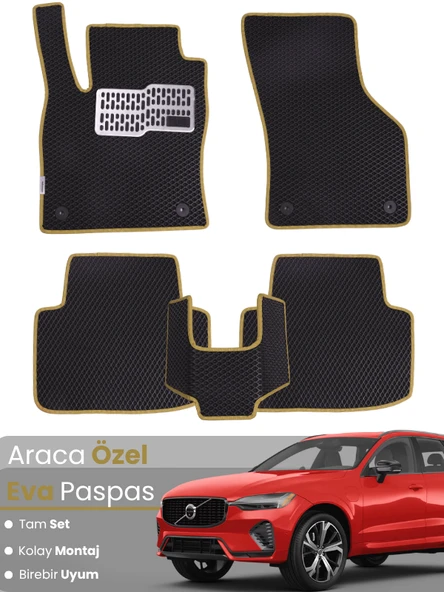 VOLVO XC60 BENZİNLİ (2021-2025) Uyumlu EVA Paspas Tam Set–Oto Paspas,Araca Özel,Tam Koruma ürün görseli 1