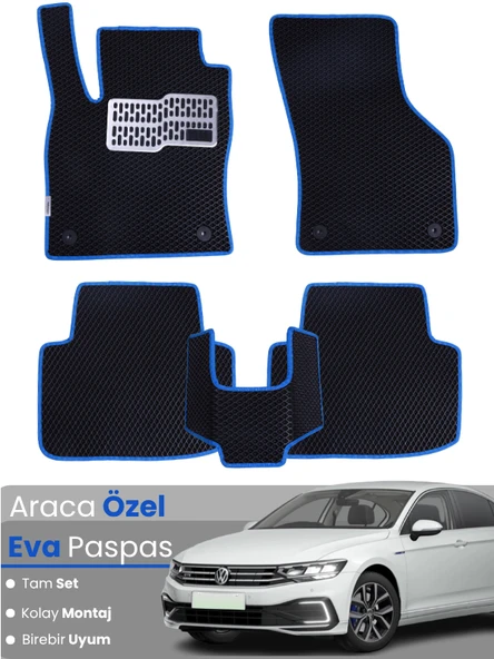 VOLKSWAGEN PASSAT B8,5 (2019-2023) Uyumlu EVA Paspas Tam Set–Oto Paspas,Araca Özel,Su Geçirmez ürün görseli 1