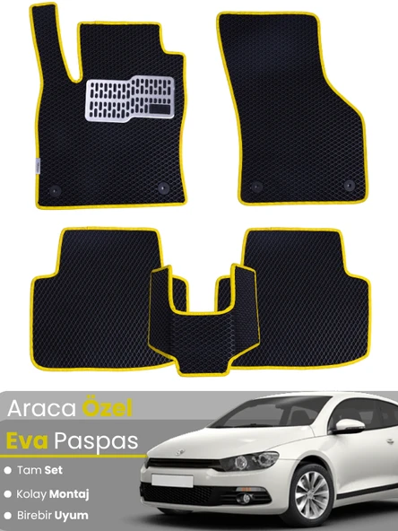 VOLKSWAGEN SCİROCCO (2008-2017) Uyumlu EVA Paspas Tam Set–Oto Paspas,Araca Özel,Tam Koruma ürün görseli 1