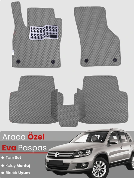 VOLKSWAGEN TOUAREG (2011-2017) Uyumlu EVA Paspas Tam Set–Oto Paspas,Araca Özel,Tam Koruma ürün görseli 1