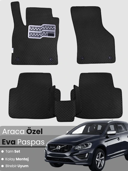 VOLVO XC60 (2017-2020) Uyumlu EVA Paspas Tam Set–Oto Paspas,Araca Özel,Tam Koruma,Kolay Temizlik ürün görseli 1