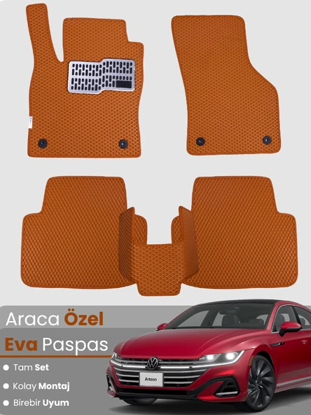 VOLKSWAGEN ARTEON (2017-2023) Uyumlu EVA Paspas Tam Set–Oto Paspas,Araca Özel,Su Geçirmez ürün görseli 1