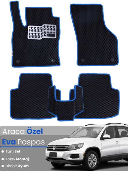 VOLKSWAGEN TİGUAN (2007-2015) Uyumlu EVA Paspas Tam Set–Oto Paspas,Araca Özel,Tam Koruma ürün görseli 1