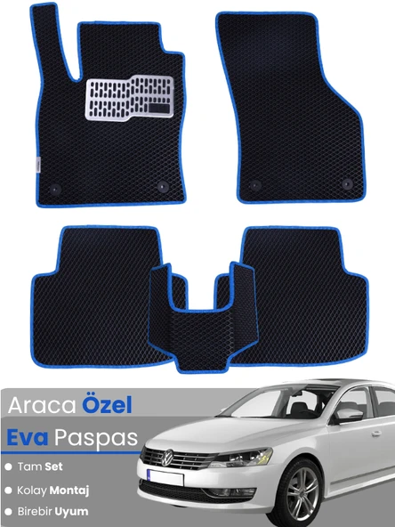 VOLKSWAGEN PASSAT B7 (2011-2014) Uyumlu EVA Paspas Tam Set–Oto Paspas,Araca Özel,Su Geçirmez ürün görseli 1