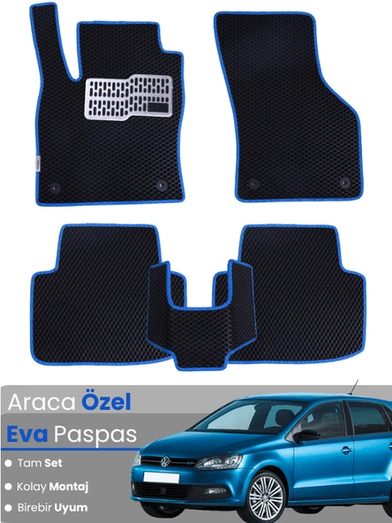 VOLKSWAGEN POLO 9N (2002-2009) Uyumlu EVA Paspas Tam Set–Oto Paspas,Araca Özel,Tam Koruma ürün görseli 1