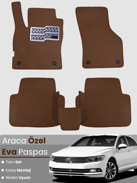 VOLKSWAGEN PASSAT B8 (2015-2019) Uyumlu EVA Paspas Tam Set–Oto Paspas,Araca Özel,Su Geçirmez ürün görseli 1