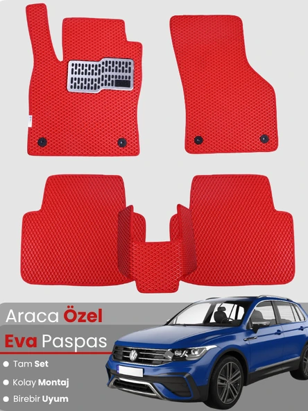 VOLKSWAGEN TİGUAN ALLSPACE (2016-2023) Uyumlu EVA Paspas Tam Set–Oto Paspas,Araca Özel ürün görseli 1