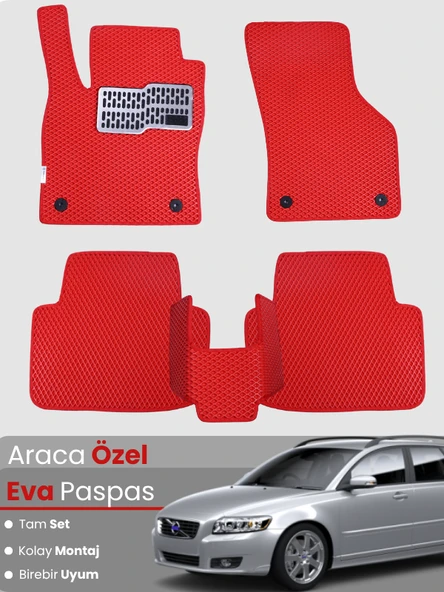 VOLVO V50 STATİONWAGON (2004-2012) Uyumlu EVA Paspas Tam Set–Oto Paspas,Araca Özel,Tam Koruma ürün görseli 1