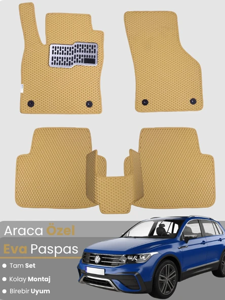 VOLKSWAGEN TİGUAN ALLSPACE (2016-2023) Uyumlu EVA Paspas Tam Set–Oto Paspas,Araca Özel ürün görseli 1