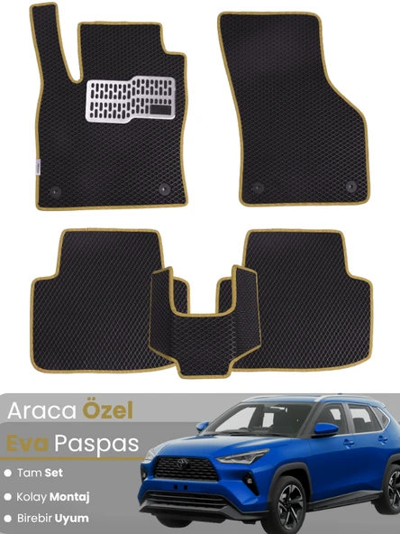 TOYOTA YARİS CROSS (2020-2024) Uyumlu EVA Paspas Tam Set–Oto Paspas,Araca Özel,Su Geçirmez ürün görseli 1