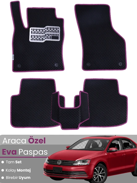 VOLKSWAGEN JETTA (2011-2018) Uyumlu EVA Paspas Tam Set–Oto Paspas,Araca Özel,Su Geçirmez ürün görseli 1
