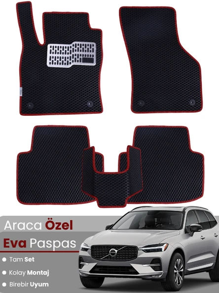 VOLVO XC60 HYBRİD (2021-2025) Uyumlu EVA Paspas Tam Set–Oto Paspas,Araca Özel,Tam Koruma ürün görseli 1