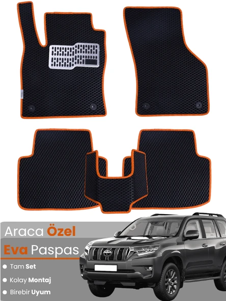 TOYOTA LAND CRUİSER PRADO (2009-2019) Uyumlu EVA Paspas Tam Set–Oto Paspas,Araca Özel ürün görseli 1