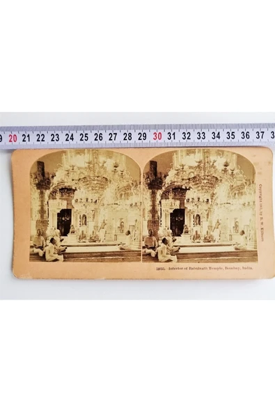 SANAT TACİRİ Asırlık Interior Of Babulnathtemple Bombai India Hindistan Neue Photographische Gesellschaft Npg ürün görseli 1