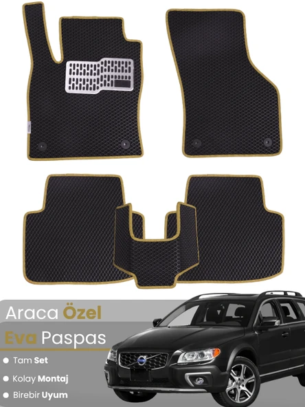 VOLVO XC70 (2007-2016) Uyumlu EVA Paspas Tam Set–Oto Paspas,Araca Özel,Tam Koruma,Kolay Montaj ürün görseli 1