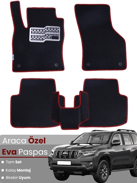 TOYOTA LAND CRUİSER PRADO (2009-2019) Uyumlu EVA Paspas Tam Set–Oto Paspas,Araca Özel ürün görseli 1