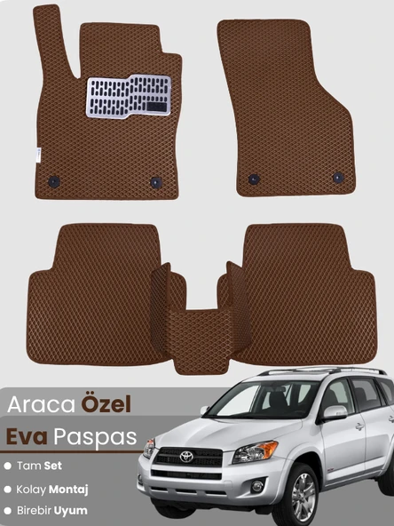 TOYOTA RAV4 (2000-2005) Uyumlu EVA Paspas Tam Set–Oto Paspas,Araca Özel,Su Geçirmez ürün görseli 1
