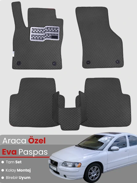 VOLVO S60 (2001-2010) Uyumlu EVA Paspas Tam Set–Oto Paspas,Araca Özel,Tam Koruma,Kolay Montaj ürün görseli 1