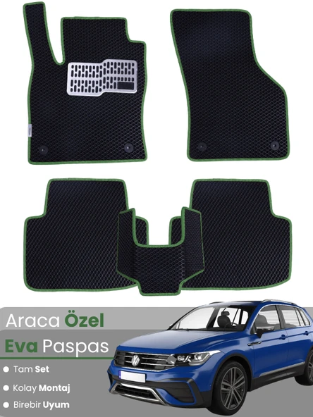 VOLKSWAGEN TİGUAN ALLSPACE (2016-2023) Uyumlu EVA Paspas Tam Set–Oto Paspas,Araca Özel ürün görseli 1