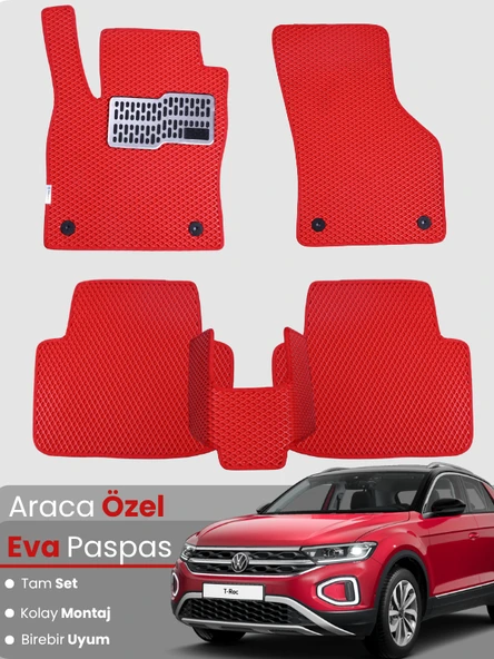 VOLKSWAGEN T-ROC (2017-2025) Uyumlu EVA Paspas Tam Set–Oto Paspas,Araca Özel,Tam Koruma ürün görseli 1