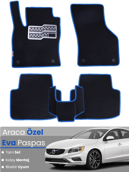 VOLVO S60- 2011-2018) Uyumlu EVA Paspas Tam Set–Oto Paspas,Araca Özel,Tam Koruma,Kolay Montaj ürün görseli 1