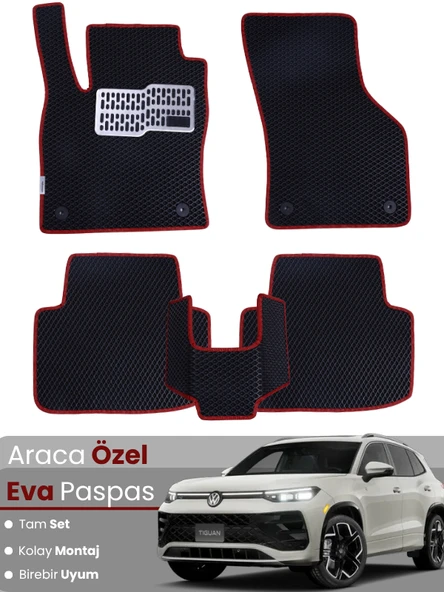 VOLKSWAGEN TİGUAN (2024-2025) Uyumlu EVA Paspas Tam Set–Oto Paspas,Araca Özel,Tam Koruma ürün görseli 1